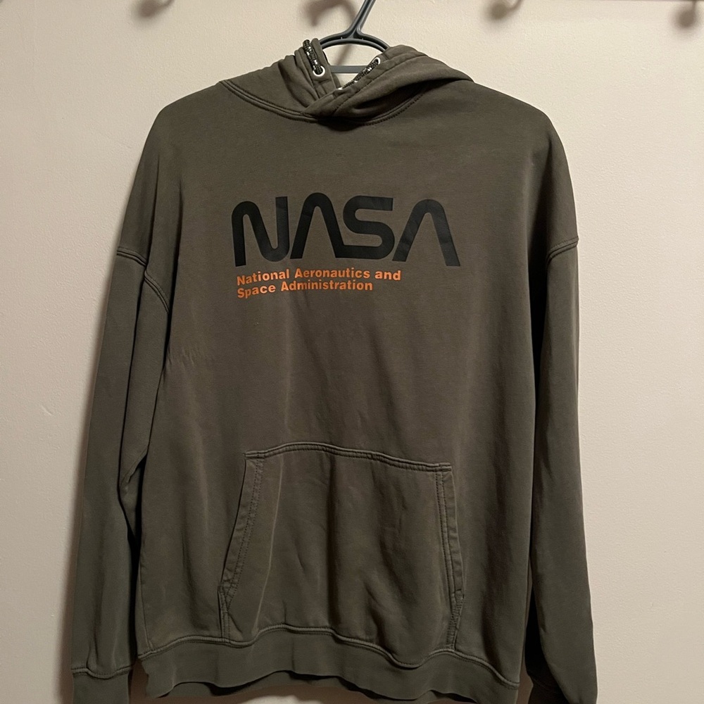 NASA space lover teens Olive Green Hoodie